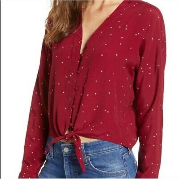Rails Sloane Red Rogue Gradient Stars Button Front Shirt Women's Size Small S - Picture 1 of 10